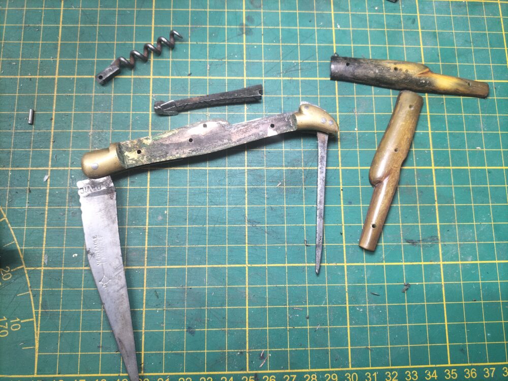 Avant Restauration Laguiole ancien Coutellerie du Pape