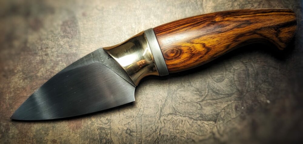 Cocobolo, Bagues sandwich et bronze Coutellerie du Pape